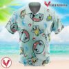Squirtle Pattern Pokemon Hawaiian Button Up Shirt, Perfect Gifts For Anime Lovers - Vesles2014S