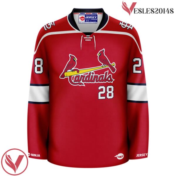 St Louis Cardinals Red Nolan Arenado Crossover Hockey Jersey - Vesles2014S 2