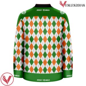 St Patrick's Day Pattern Argyle Holiday Hockey Jersey - Vesles2014S 3