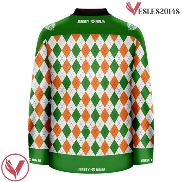 St Patrick's Day Pattern Argyle Holiday Hockey Jersey - Vesles2014S 3