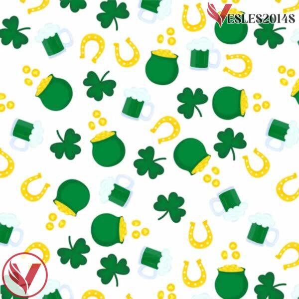 St Patrick's Day Pattern Green Beer Holiday Hockey Jersey - Vesles2014S 4