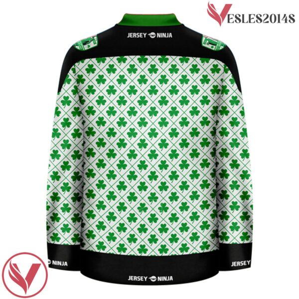 St Patrick's Day Shamrock Ugly Sweater Holiday Hockey Jersey - Vesles2014S 3