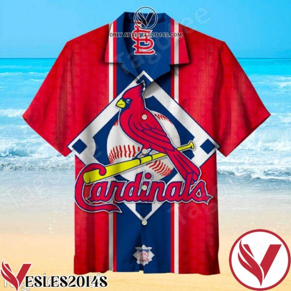 St. Louis Cardinals Rhombus Logo Red Hawaiian Shirt, Unique Gifts For Friends - Vesles2014S 1