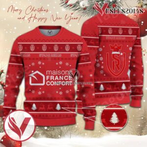 Stade de Reims Sport Ugly Christmas Sweater, Unique Gifts For Fans - Vesles2014aS 1
