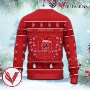 Stade de Reims Sport Ugly Christmas Sweater, Unique Gifts For Fans - Vesles2014aS 3