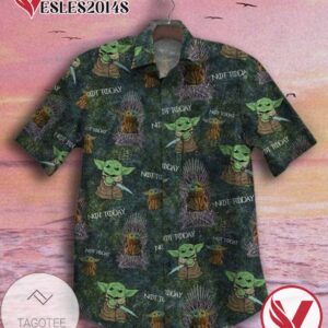 Star Wars Baby Yoda Hawaiian Graphic Print Short Sleeve Hawaiian Casual Shirt Vesles2014S 1