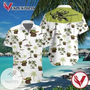 Star Wars Baby Yoda Hawaiian III Graphic Print Short Sleeve Hawaiian Casual Shirt Vesles2014S 1