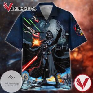 Star Wars Darth Vader 10 Hawaiian Graphic Print Short Sleeve Hawaiian Casual Shirt Vesles2014S