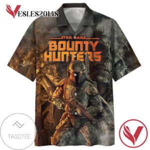 Star Wars Darth Vader Bounty Hunters Hawaiian Graphic Print Short Sleeve Hawaiian Casual Shirt Vesles2014S