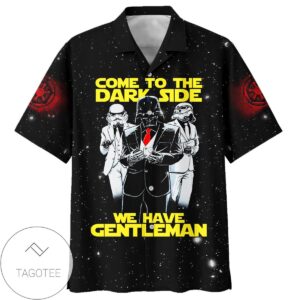 Star Wars Darth Vader Come To The Dark Side We Have Gentleman Hawaiian Graphic Print Short Sleeve Hawaiian Casual Shirt Vesles2014S 1