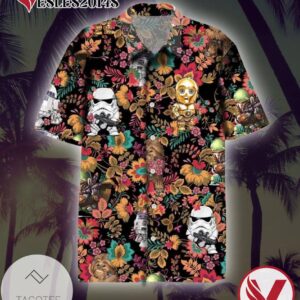 Star Wars Hawaiian IV Graphic Print Short Sleeve Hawaiian Casual Shirt Vesles2014S 1