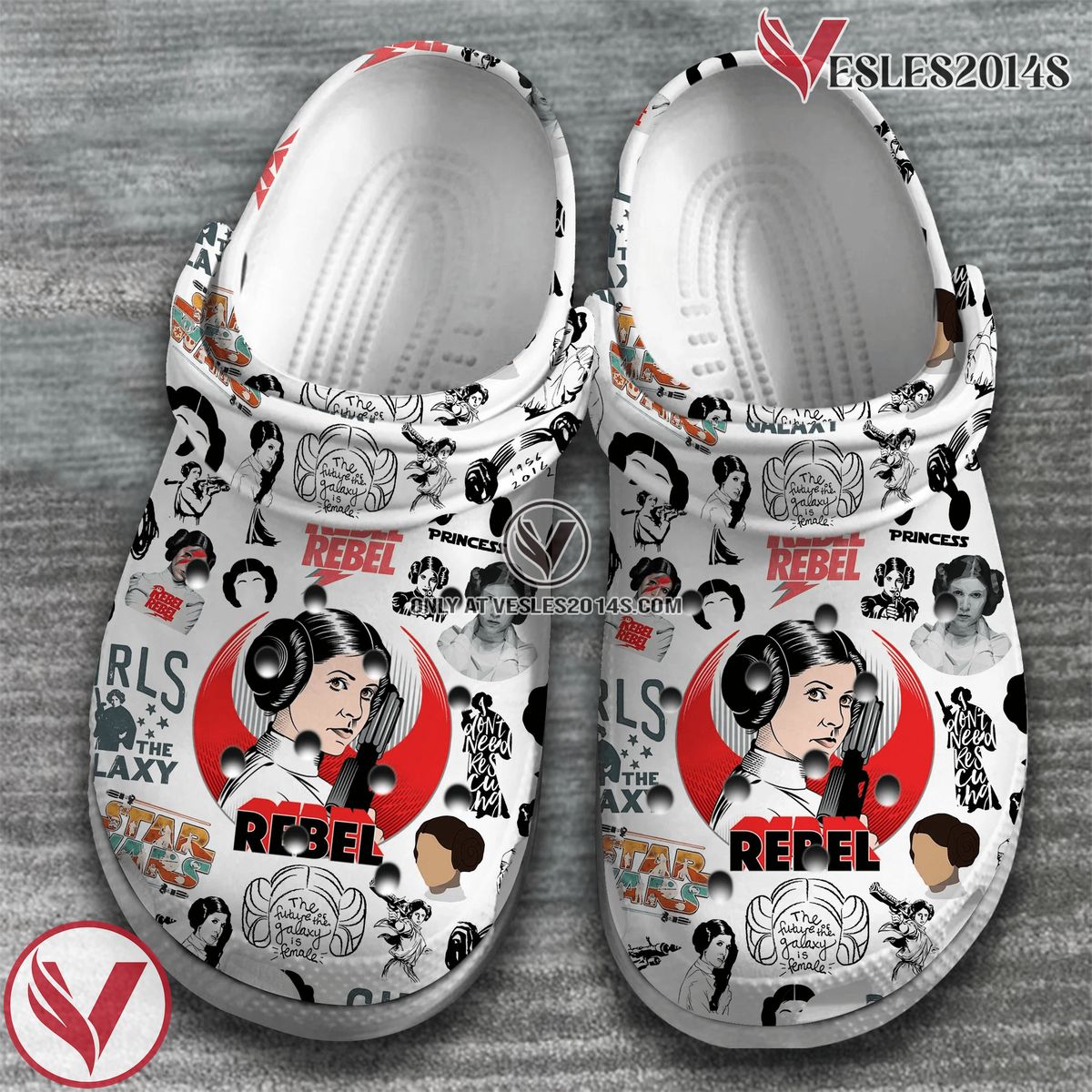 Star Wars Movie leia Mother Day Crocs Crocband Clogs Shoes Comfortable For Men Women and Kids Style 2 - Vesles2014S 2