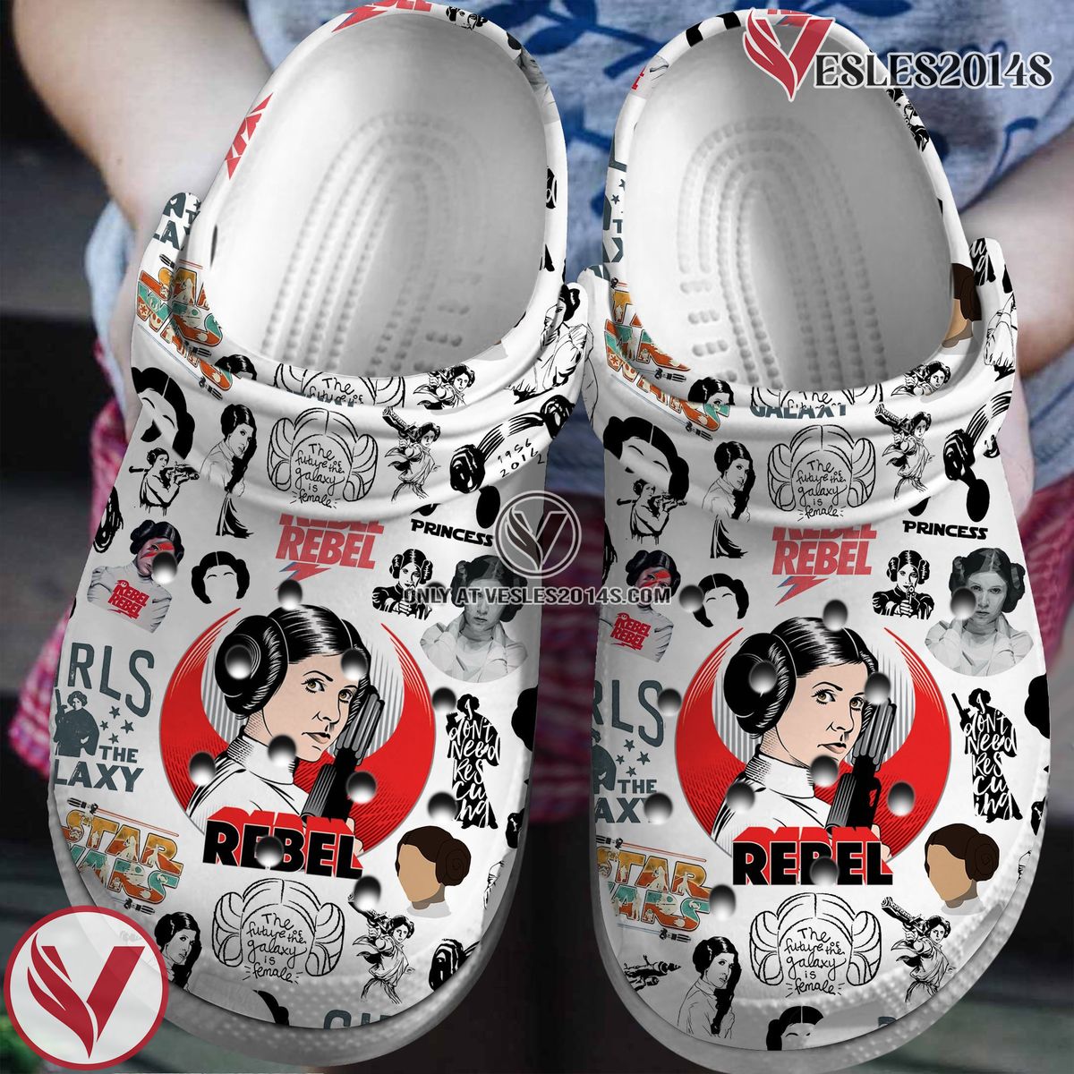 Star Wars Movie leia Mother Day Crocs Crocband Clogs Shoes Comfortable For Men Women and Kids Style 2 - Vesles2014S