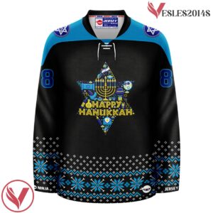 Star of David Collage Hanukkah Black Jersey - Vesles2014S 2