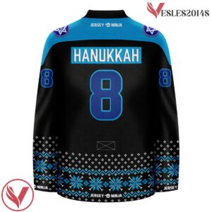 Star of David Collage Hanukkah Black Jersey - Vesles2014S 3