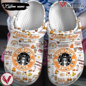 Starbucks Pumpkin Spice Crocs Crocband Clogs Shoes Comfortable For Men Women and Kids Style 1, Unique Gift From  Vesles2014S