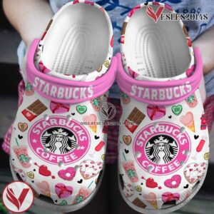 Starbucks Valentine Drink Crocs Crocband Clogs Shoes Comfortable For Men Women and Kids Style 2, Unique Gift From  Vesles2014S