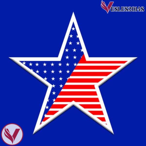 Statue of Liberty Ugly Sweater Blue Star Pattern 4th of July  Holiday Hockey Jersey - Vesles2014S 5