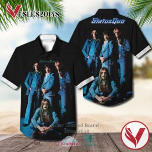 Status Quo 12 Vinul Records Lp Discography Casual Hawaiian Shirt, Best Gifts For Summer Vesles2014S