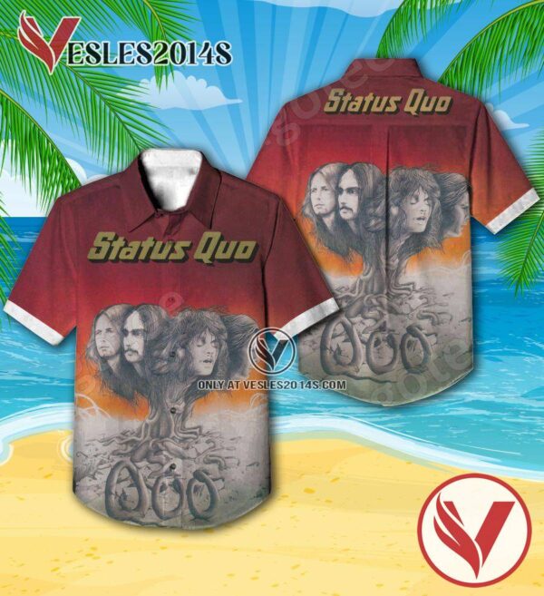 Status Quo Quo Album Cover Hawaiian Shirt, Unique Gifts For Music Lovers - Vesles2014S