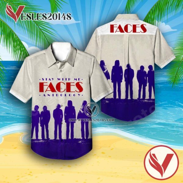 Stay With Me Faces Anthology Album Cover Hawaiian Shirt, Unique Gifts For Music Lovers - Vesles2014S