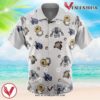 Steel Type Pattern Pokemon Hawaiian Button Up Shirt, Perfect Gifts For Anime Lovers - Vesles2014S