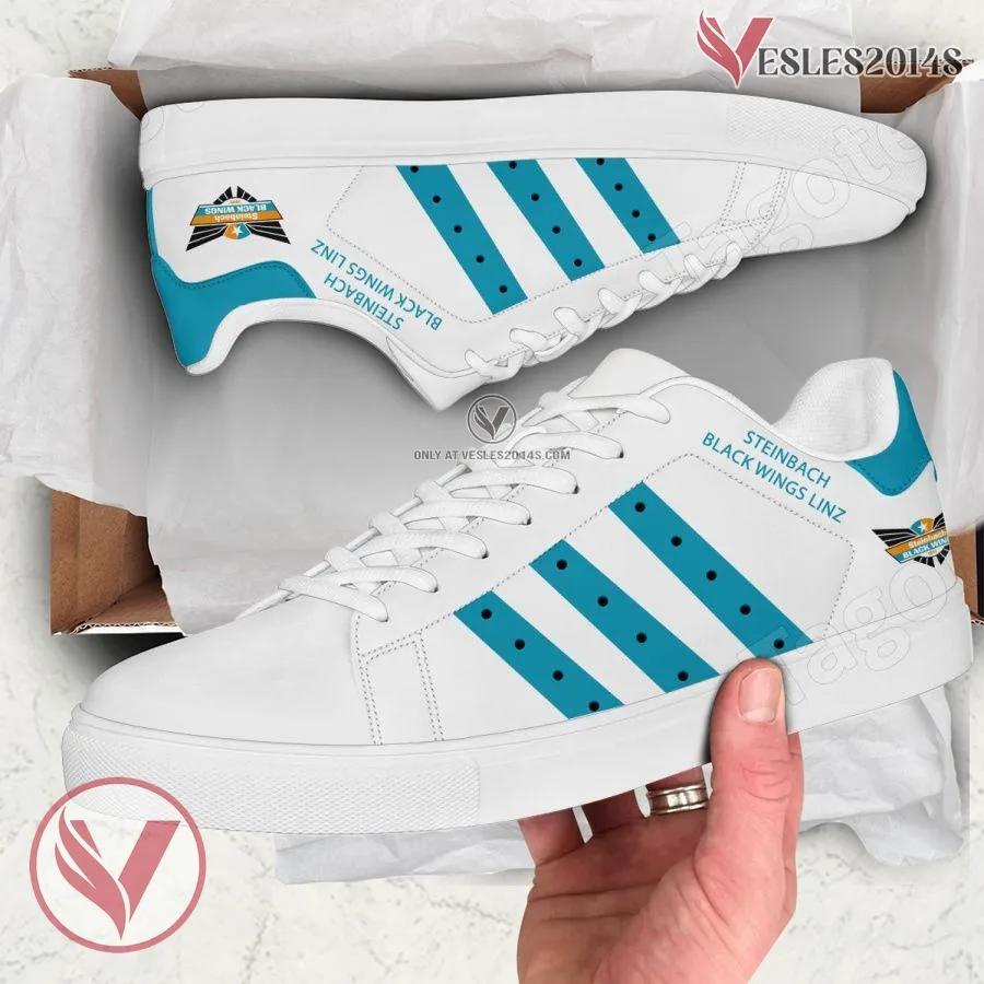 Steinbach Black Wings Linz Hockey Stan Smith Shoes, Unique Sneaker For Fans - Vesles2014s