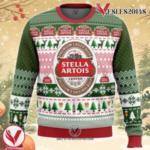 Stella Artois Ugly Christmas Sweater, Unique Christmas Gift For Fans - Vesles2014S