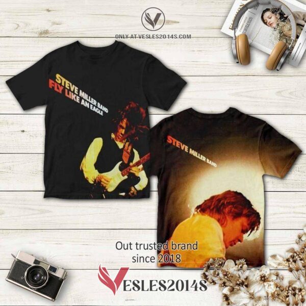 Steve Miller Band Fly Like An Eagle Album 3D T-Shirt, Perfect Gifts For Music Lovers - Vesles2014S