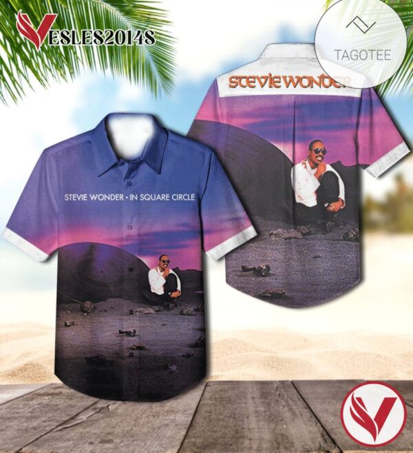 Stevie Wonder In Square Circle Album Cover Hawaiian Shirt, Best Gift For Music Lovers Vesles2014S