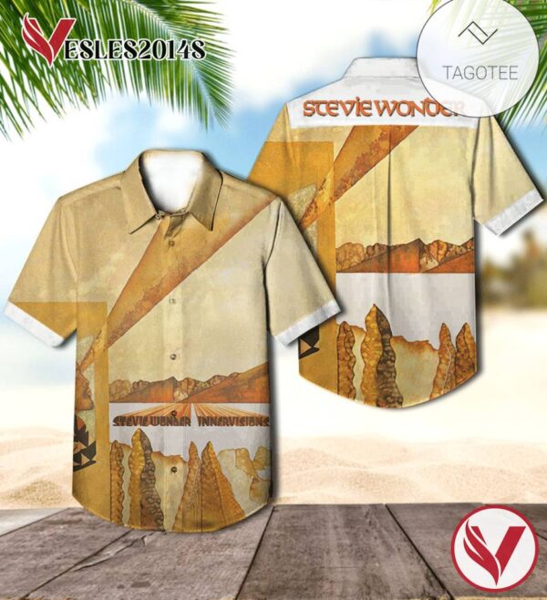 Stevie Wonder Innervisions Album Cover Hawaiian Shirt, Best Gift For Music Lovers Vesles2014S