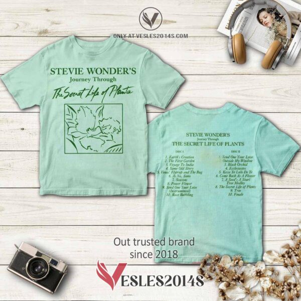 Stevie Wonder Journey Through The Secret Life Of Plants Album 3D T-Shirt, Perfect Gifts For Music Lovers - Vesles2014S