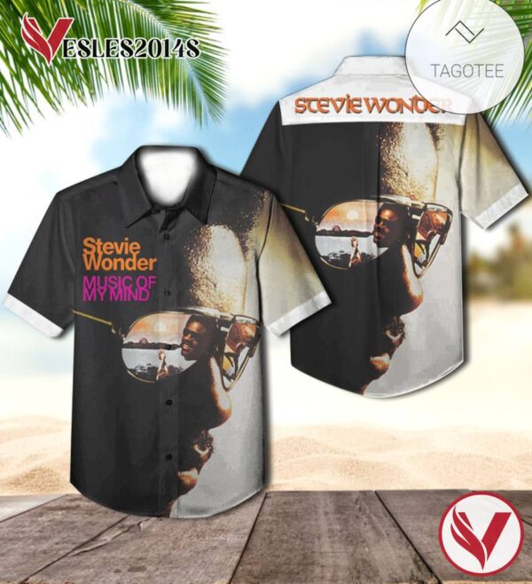 Stevie Wonder Music Of My Mind Album Cover Hawaiian Shirt, Best Gift For Music Lovers Vesles2014S