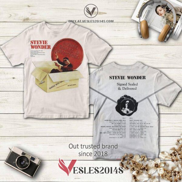 Stevie Wonder Signed, Sealed, Delivered I’m Yours Album 3D Shirt, Perfect Gifts For Music Lovers - Vesles2014S