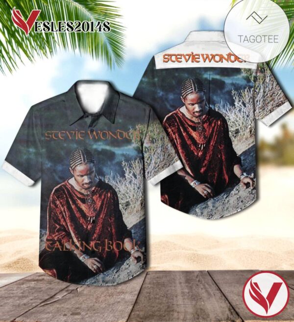 Stevie Wonder Talking Book Album Cover Hawaiian Shirt, Best Gift For Music Lovers Vesles2014S