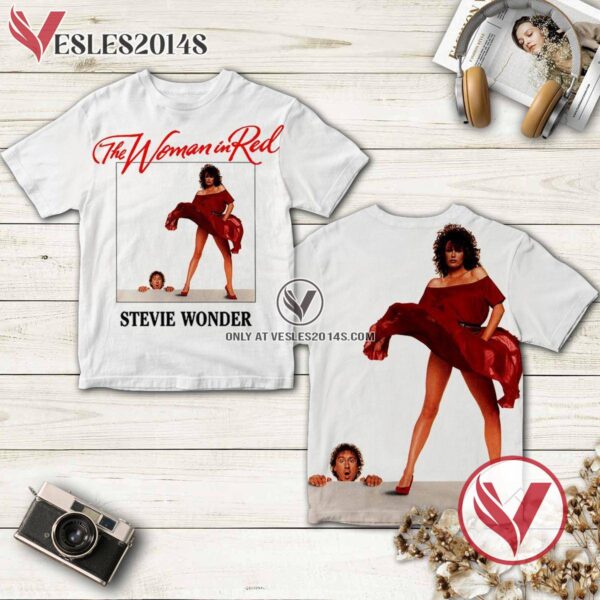 Stevie Wonder The Woman In Red Album Cover Shirt, Unique Gifts For Music Lovers - Vesles2014S