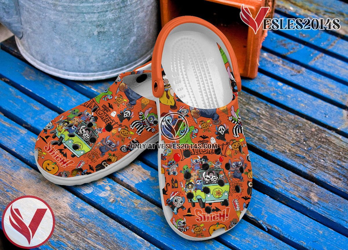 Stich Happy Halloween Movie Crocs Crocband Clogs Shoes Comfortable For Men Women and Kids Style 1 - Vesles2014S 3