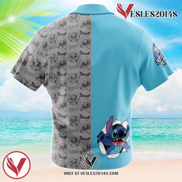 Stitch Hawaiian Button Up Shirt, Perfect Gifts For Anime Lovers - Vesles2014S 1