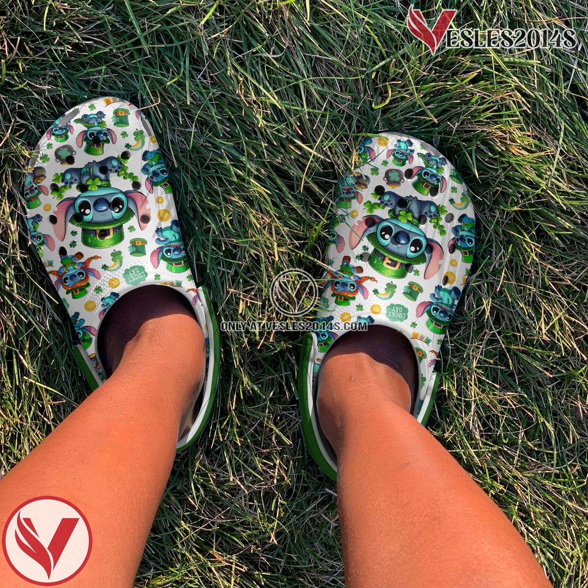 Stitch St. Patricks Day Movie Crocs Crocband Clogs Shoes Comfortable For Men Women and Kids Style 2 - Vesles2014S 3