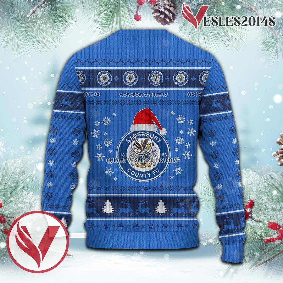 Stockport County F.C Sport Ugly Christmas Sweater, Unique Gifts For Fans - Vesles2014aS 3