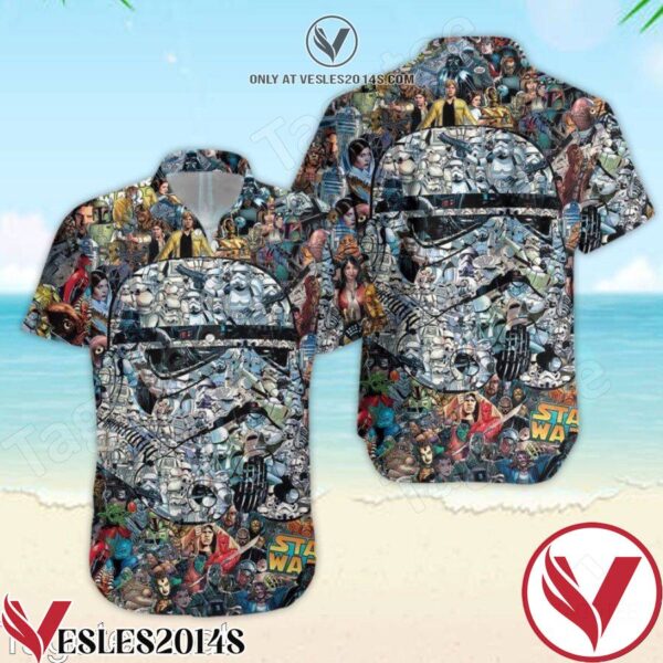 Stormtrooper Pattern Star Wars Universe Hawaiian Shirt And Short, Unique Gifts For Friends - Vesles2014S 1