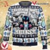 Straight Outta Gehenna Blue Exorcist Ugly Christmas Sweater, Unique Christmas Gift For Fans - Vesles2014S