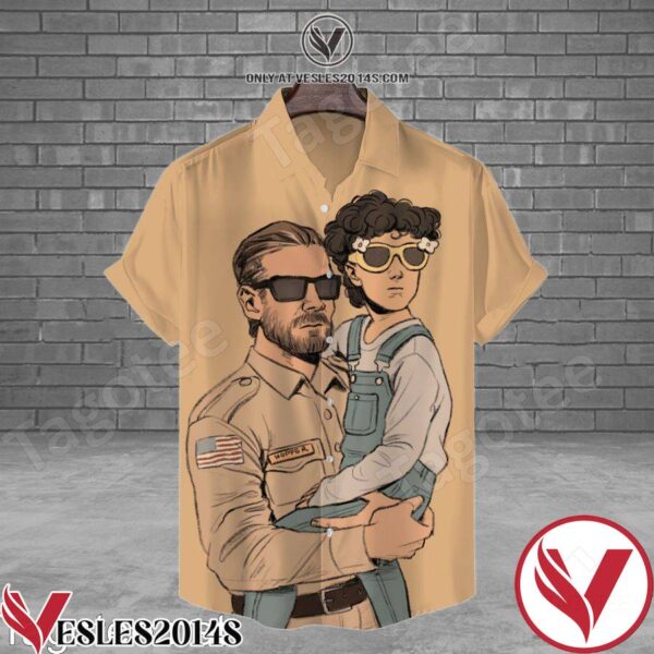 Stranger Things Jane Hopper Dad Son Hawaiian Shirt, Unique Gifts For Friends - Vesles2014S 1