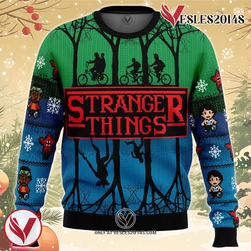 Stranger Things Ugly Christmas Sweater, Unique Christmas Gift For Fans - Vesles2014S