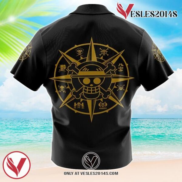 Straw Hat Grand Fleet OP Hawaiian Button Up Shirt, Perfect Gifts For Anime Lovers - Vesles2014S 1