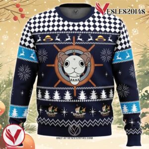 Straw Hat Pirates Ship Going Merry One Piece Ugly Christmas Sweater, Unique Christmas Gift For Fans - Vesles2014S