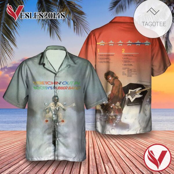 Stretchin' Out In Bootsy's Rubber Band Album Cover Hawaiian Shirt, Best Gift For Music Lovers Vesles2014S
