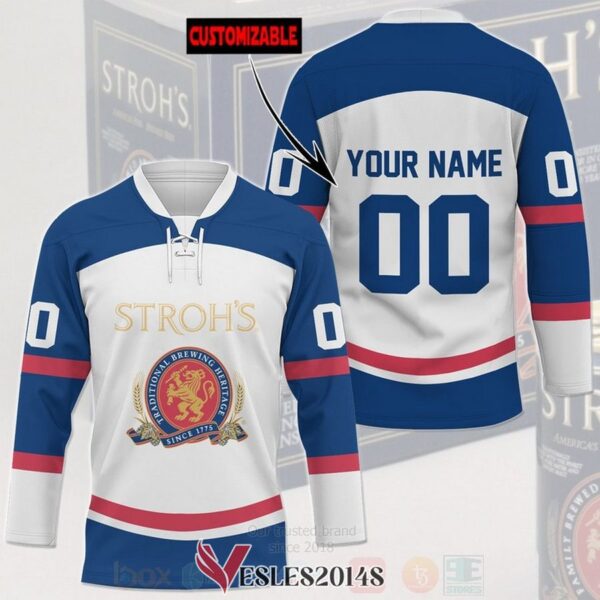 Stroh Brewery Company Personalized Hockey Jersey Shirt, Trending Gifts For Fans - Vesles2014s