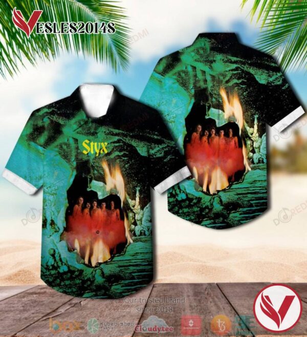 Styx Band Album Hawaiian Shirt, Best Gift For Music Lovers Vesles2014S