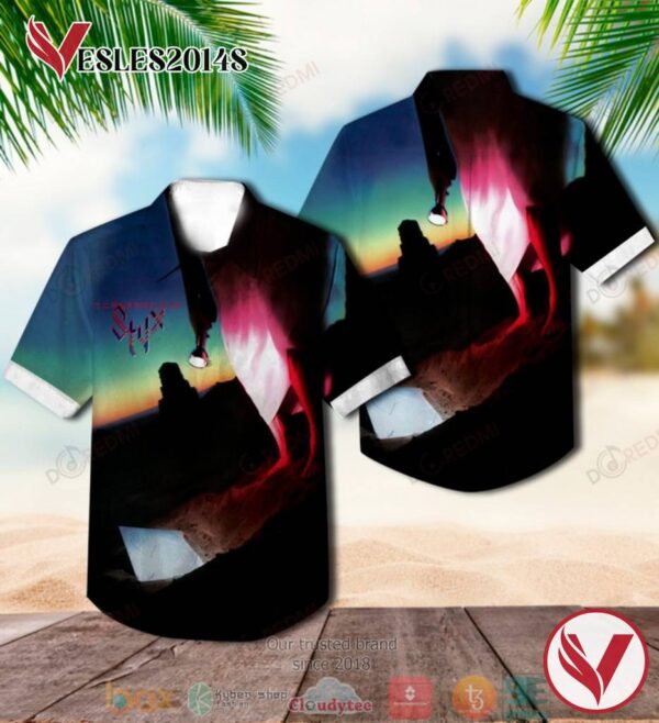 Styx Band Cornerstone album Hawaiian Shirt, Best Gift For Music Lovers Vesles2014S